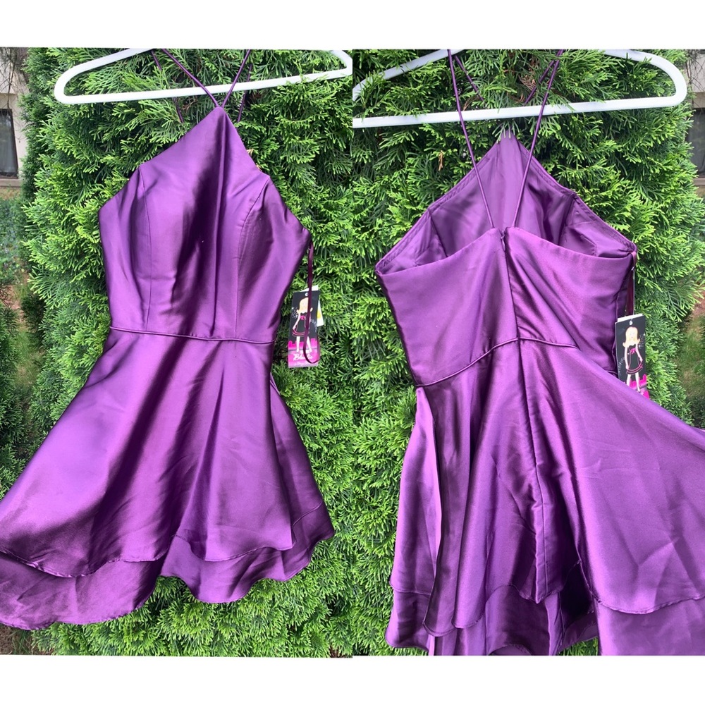 Shiny dress purple